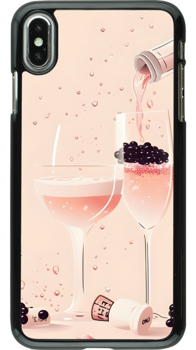 iPhone Xs Max Case Hülle - Champagne Pouring Pink