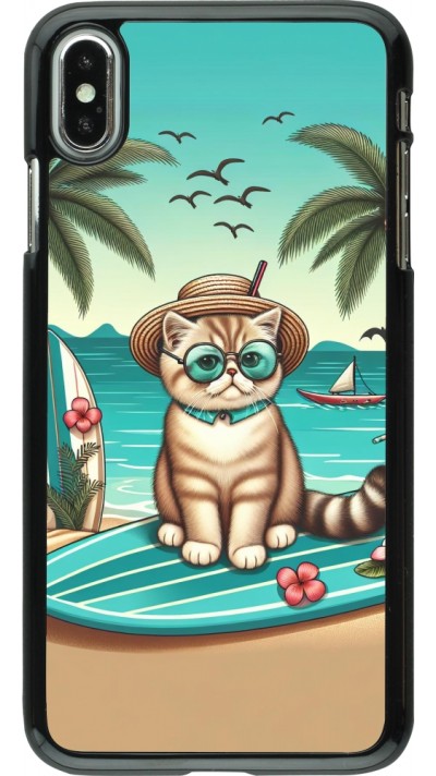 iPhone Xs Max Case Hülle - Chat Surf Stil