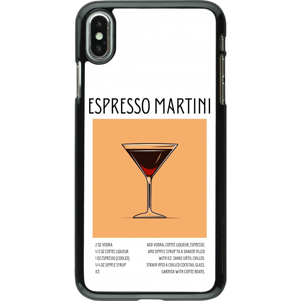 iPhone Xs Max Case Hülle - Cocktail Rezept Espresso Martini