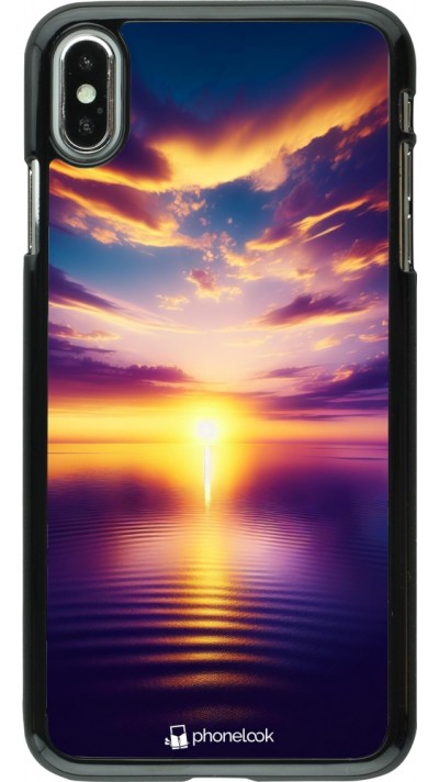 iPhone Xs Max Case Hülle - Sonnenuntergang gelb violett