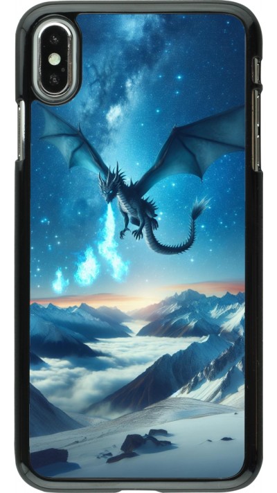 iPhone Xs Max Case Hülle - Drache nächtliche Berg