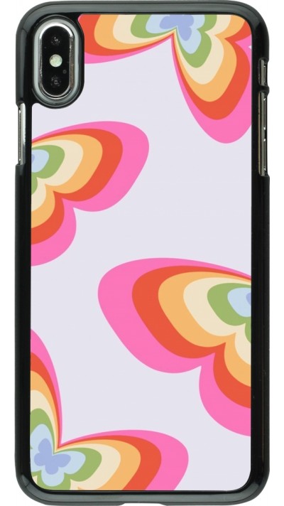 iPhone Xs Max Case Hülle - Easter 2024 rainbow butterflies