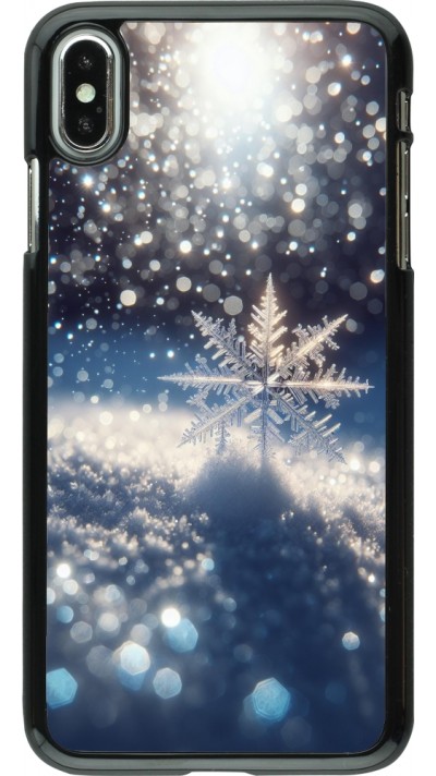 iPhone Xs Max Case Hülle - Schneeflocke Solar Glanz