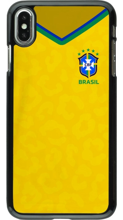 iPhone Xs Max Case Hülle - Brasilien 2022 personalisierbares Fußballtrikot