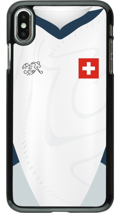 iPhone Xs Max Case Hülle - Schweiz Away personalisierbares Fussballtrikot