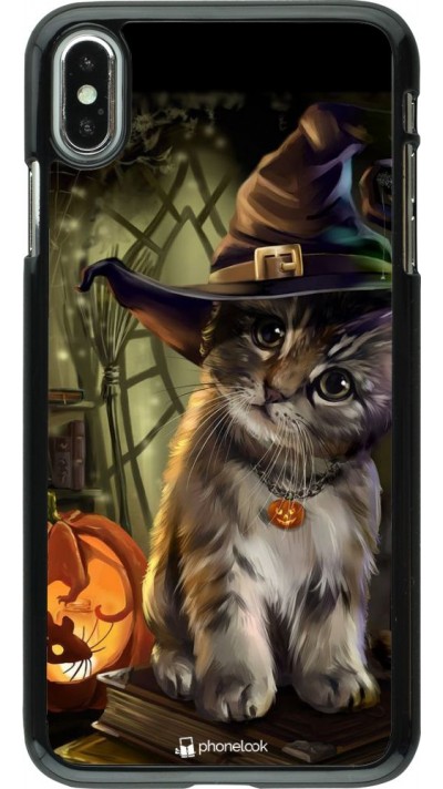 Hülle iPhone Xs Max - Halloween 21 Witch cat