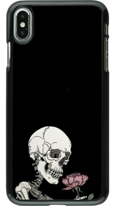 iPhone Xs Max Case Hülle - Halloween 2023 rose and skeleton