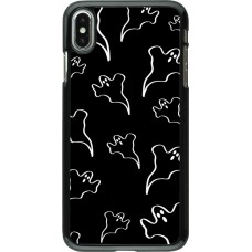 iPhone Xs Max Case Hülle - Halloween 2024 black and white ghosts