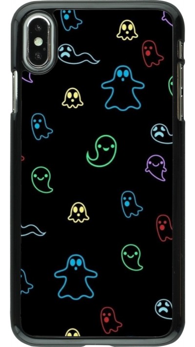 iPhone Xs Max Case Hülle - Halloween 2024 colorful ghosts