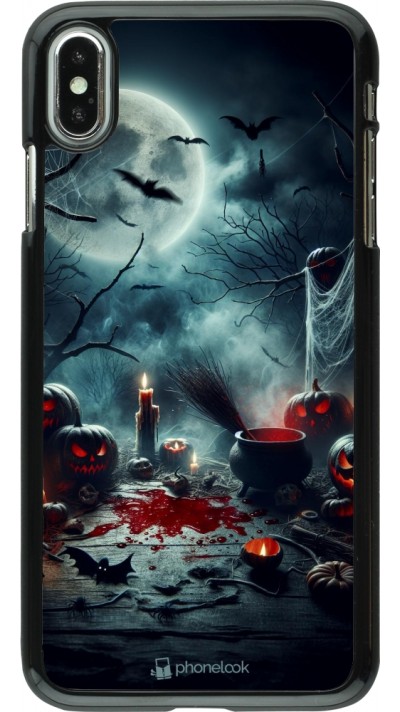 iPhone Xs Max Case Hülle - Halloween 2024 Dunkler Mond