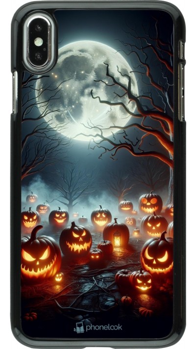 iPhone Xs Max Case Hülle - Halloween 2024 Viele Kuerbisse