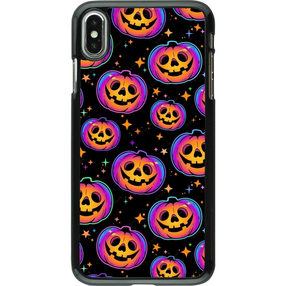 iPhone Xs Max Case Hülle - Halloween 2024 rainbow pumpkins