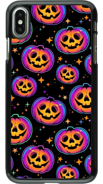 iPhone Xs Max Case Hülle - Halloween 2024 rainbow pumpkins