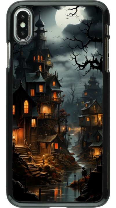 iPhone Xs Max Case Hülle - Halloween 2024 scary town