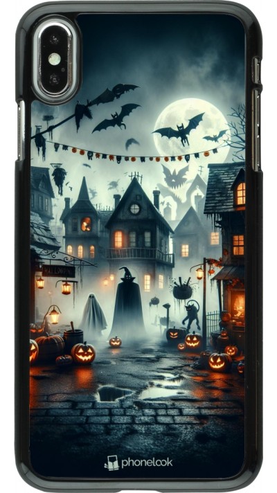 iPhone Xs Max Case Hülle - Halloween Spukstadt