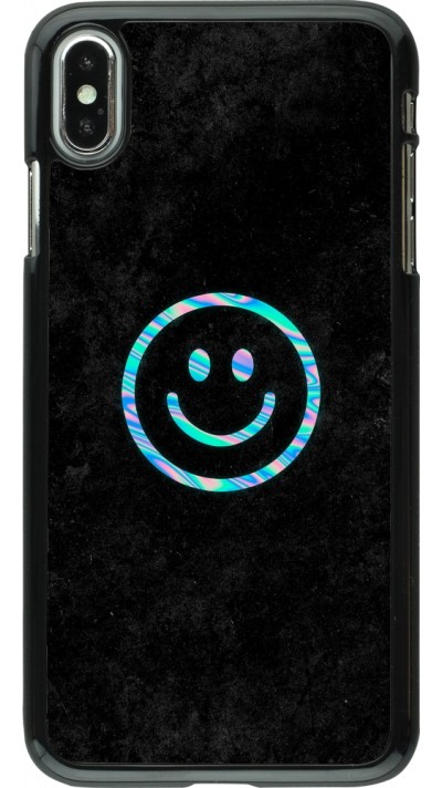 iPhone Xs Max Case Hülle - Happy smiley irisirt