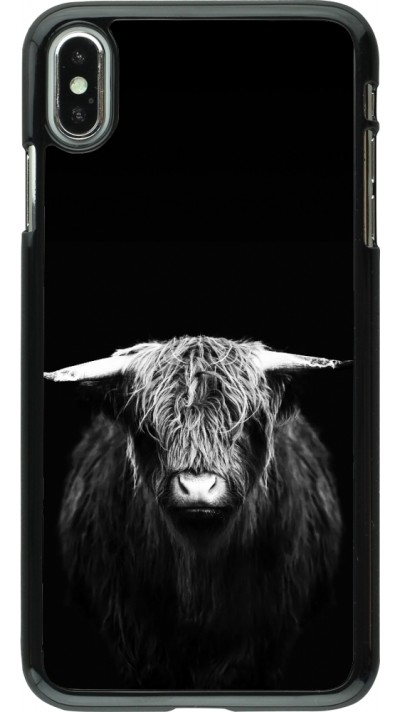 iPhone Xs Max Case Hülle - Highland calf black