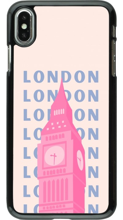 iPhone Xs Max Case Hülle - London Pink Print