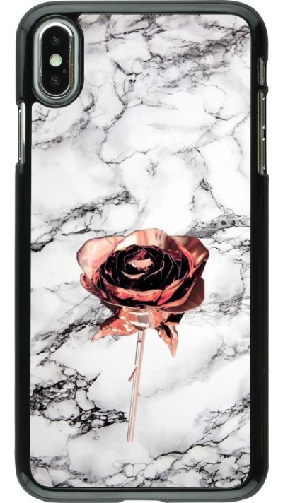 Hülle iPhone Xs Max - Marble Rose Gold