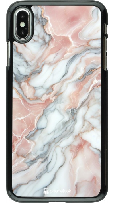 iPhone Xs Max Case Hülle - Rosa Leuchtender Marmor