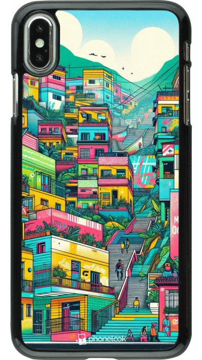 iPhone Xs Max Case Hülle - Medellin Comuna 13 Kunst