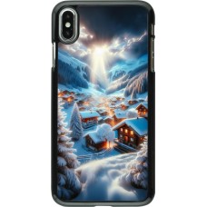 iPhone Xs Max Case Hülle - Berg Schnee Licht