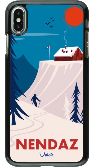 iPhone Xs Max Case Hülle - Nendaz Cabane Ski