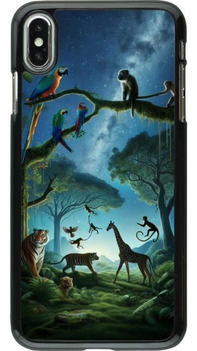 iPhone Xs Max Case Hülle - Paradies der exotischen Tiere