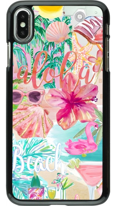 iPhone Xs Max Case Hülle - Preppy Collage Aloha