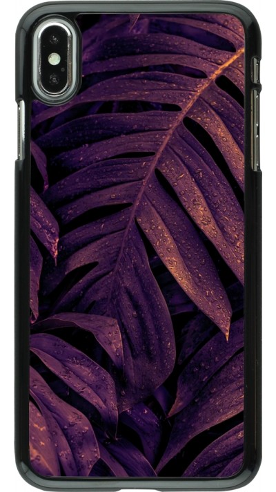 iPhone Xs Max Case Hülle - Purple Light Leaves