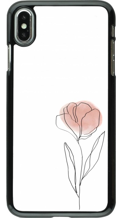 iPhone Xs Max Case Hülle - Spring 23 minimalist flower