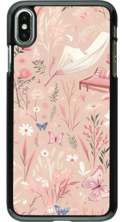 iPhone Xs Max Case Hülle - Sommer Pastellmuster