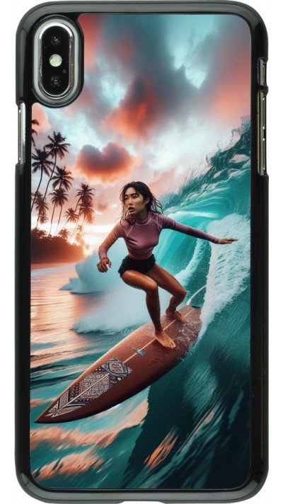 iPhone Xs Max Case Hülle - Surferin aus Bali