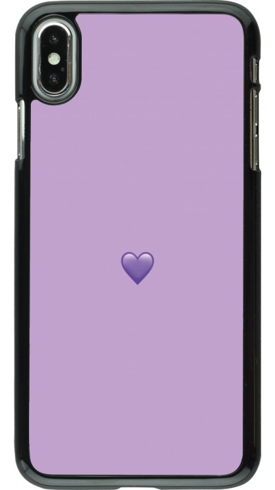 iPhone Xs Max Case Hülle - Valentine 2023 purpule single heart