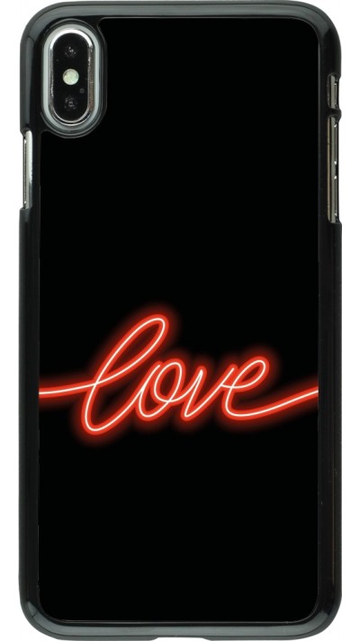 iPhone Xs Max Case Hülle - Valentine 2023 neon love