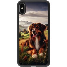 iPhone Xs Max Case Hülle - Silikon schwarz Hund Land Schweiz