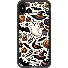 iPhone Xs Max Case Hülle - Silikon schwarz Halloween 2024 Niedliches Muster