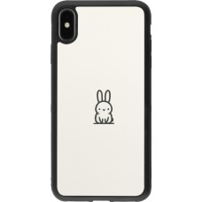 iPhone Xs Max Case Hülle - Silikon schwarz Minimal Häschen Süße