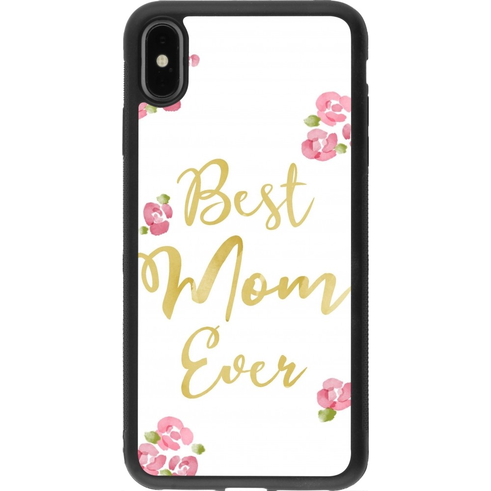 iPhone Xs Max Case Hülle - Silikon schwarz Mom 2024 best Mom ever