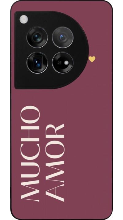 OnePlus 12 Case Hülle - Silikon schwarz Valentine 2024 mucho amor rosado