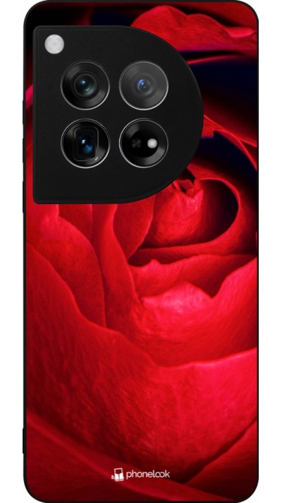 OnePlus 12 Case Hülle - Silikon schwarz Valentine 2022 Rose