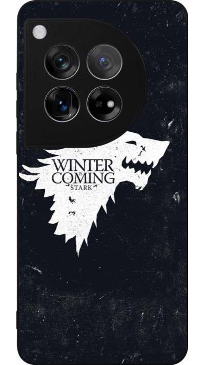 OnePlus 12 Case Hülle - Silikon schwarz Winter is coming Stark