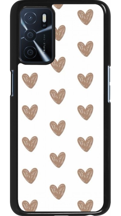 OPPO A16s Case Hülle - Autumn 2024 brown hearts