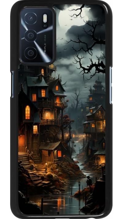 OPPO A16s Case Hülle - Halloween 2024 scary town