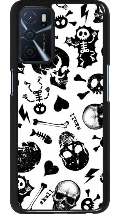 OPPO A16s Case Hülle - Halloween 2024 skeleton mix