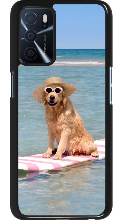 OPPO A16s Case Hülle - Summer Dog on Paddle