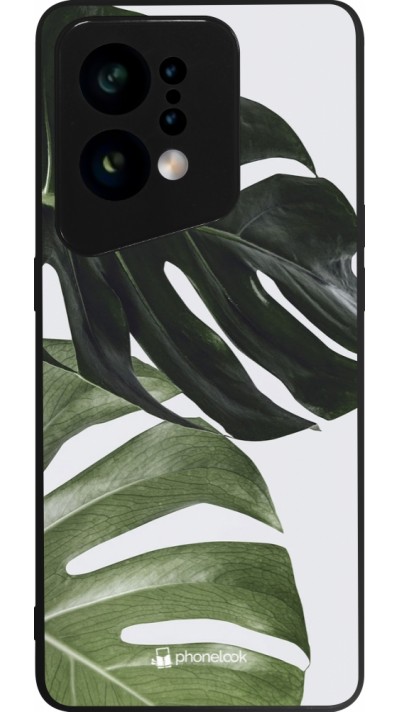 Coque OPPO Find X5 - Silicone rigide noir Monstera Plant