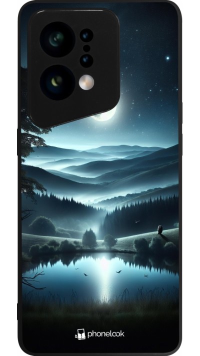 Coque OPPO Find X5 - Silicone rigide noir Night Sky View