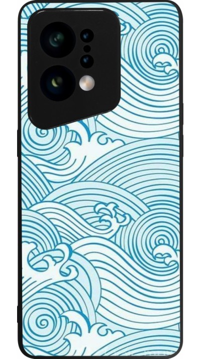 Coque OPPO Find X5 - Silicone rigide noir Ocean Waves