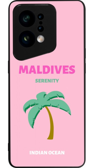 Coque OPPO Find X5 - Silicone rigide noir Pop Summer Destination Maldives